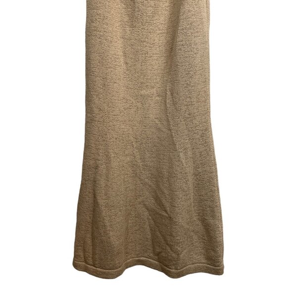 NWT Cult Gaia Serita Center Front Twist Cutout Woven Knit Maxi Dress Sand Size L - Picture 8 of 12